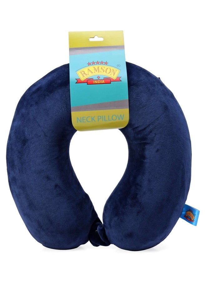 Ramson Midnight Blue Ultrasoft Memory Foam Neck Pillow for Travelling - Image 2